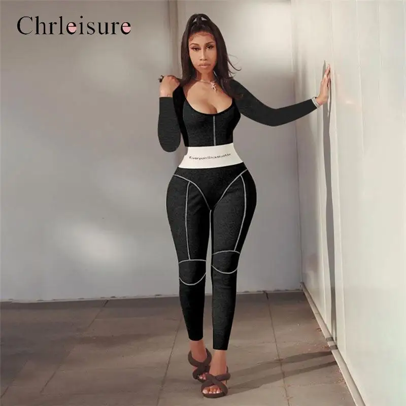 

CHRLEISURE Sexy Jumpsuit Woman Slim Fit Hip Lifting Tummy Control Jumpsuit Woman Running Sports Fitness Elastic Jumpsuit