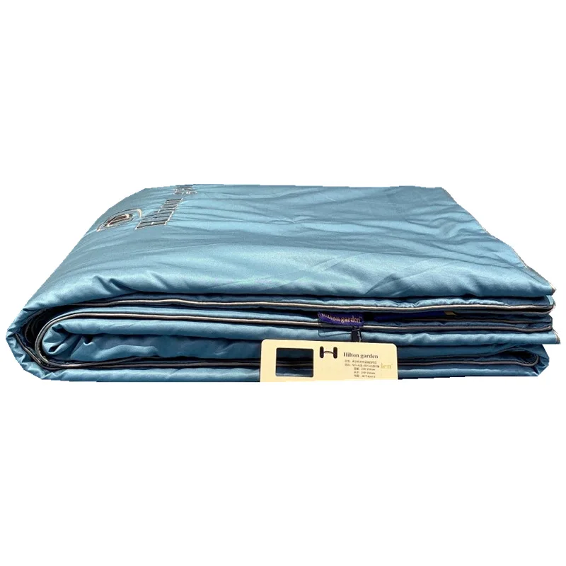 

Hilton silk summer quilt four-piece pillowcase sheet summer cool quilt cover summer quilt Pillowcase and quilt cover