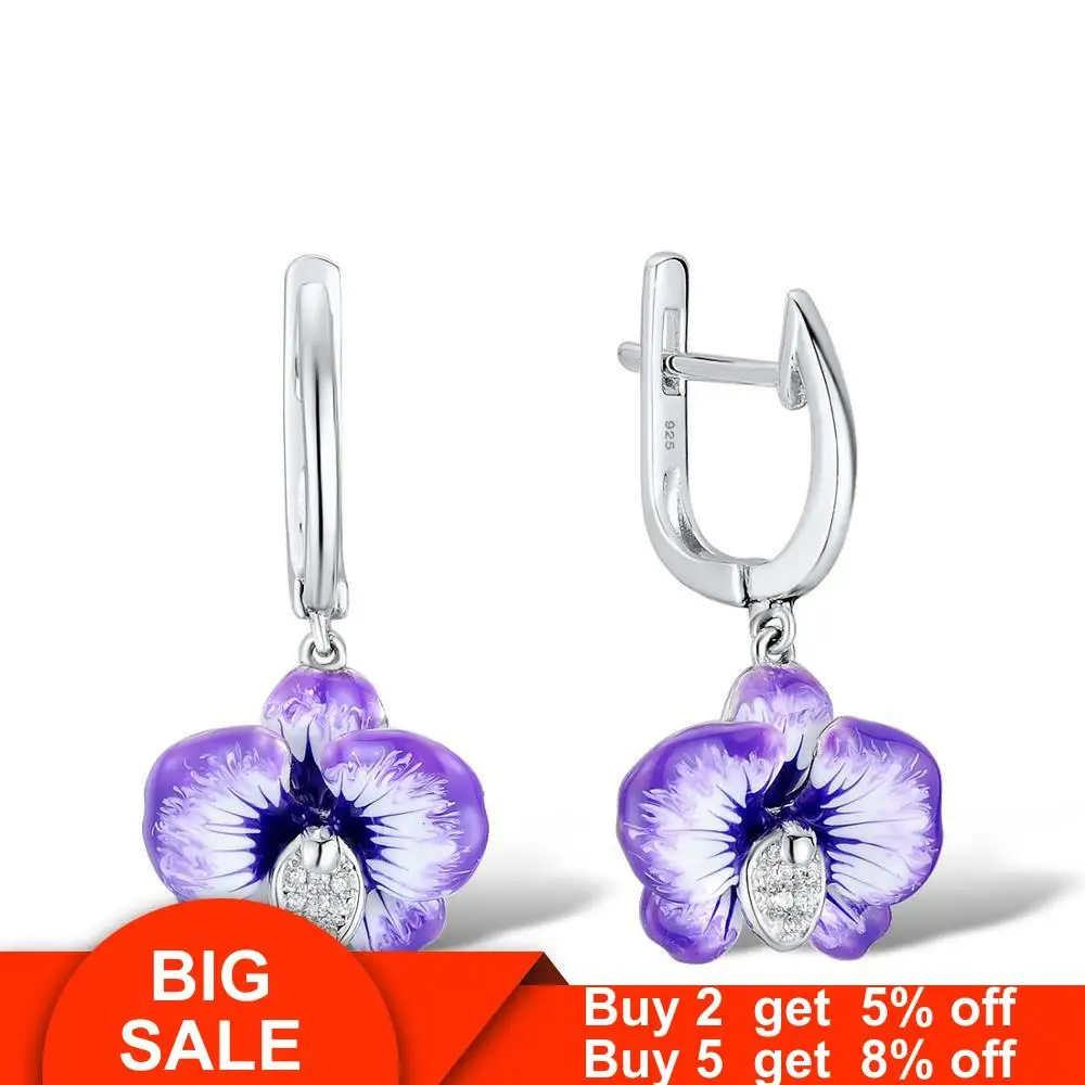 Женские серьги подвески из серебра 925 пробы с фианитом|Серьги-подвески| |