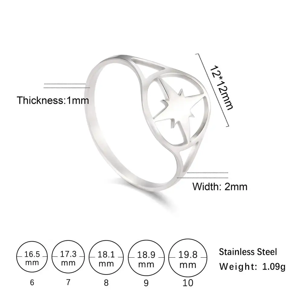 Skyrim с простым круглым звездная пара кольцо для мужчин и женщин из нержавеющей