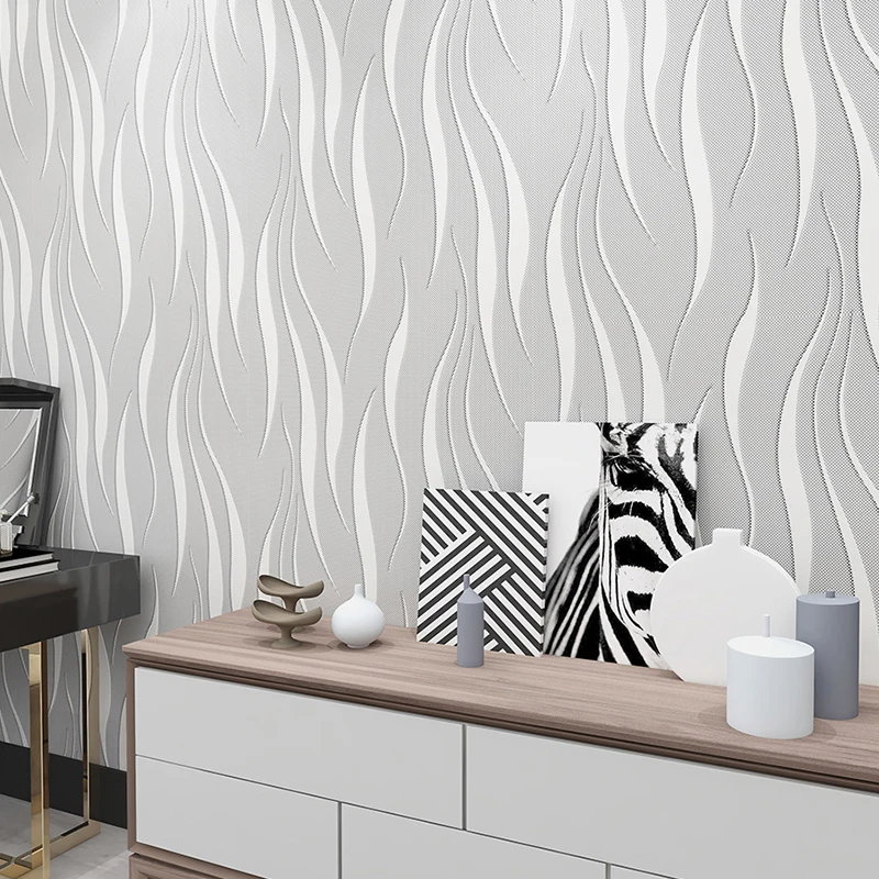 Высококачественные полосатые 3D обои в европейском стиле нетканые для гостиной
