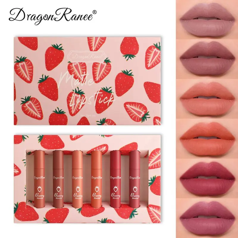 

6pcs/set Waterproof Long Lasting Velvet Matte Liquid Lipstick Lipgloss Women Lip Glosses Makeup