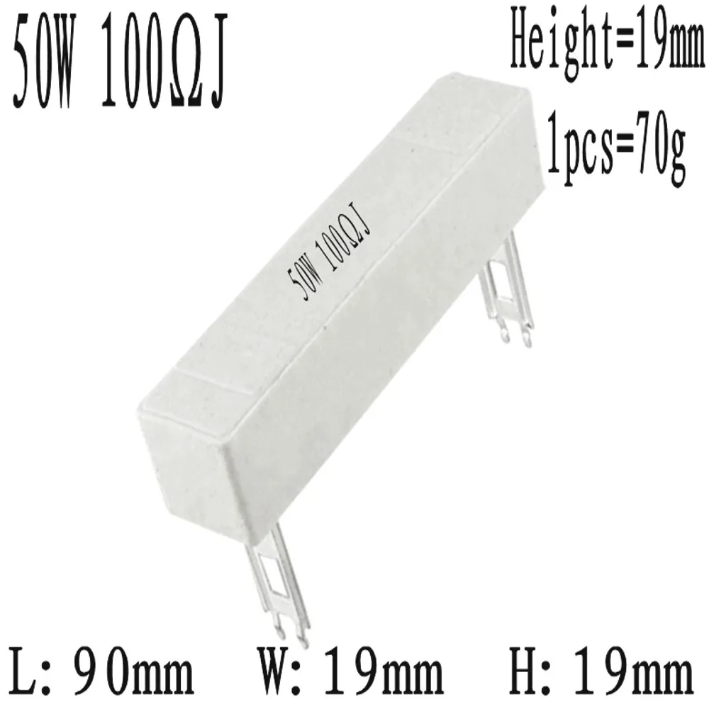 Керамический цементный резистор высокой мощности 0 1 ~ 1K 5 2 3 4 6 8 10 15 20 25 30 50 100 200 250 300