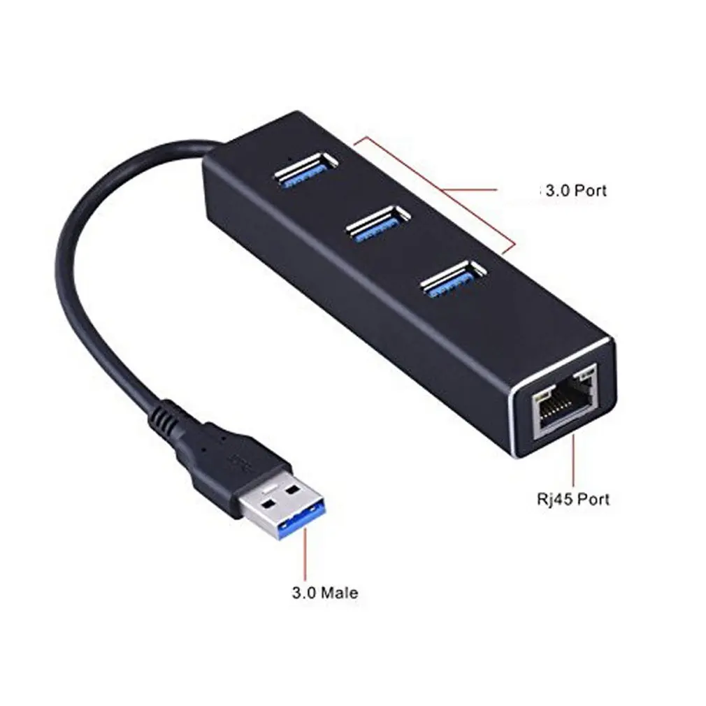 Адаптер USB Gigabit Ethernet с 3 портами 0 хаб на сетевую карту Rj45 Lan для Macbook Mac Desktop |