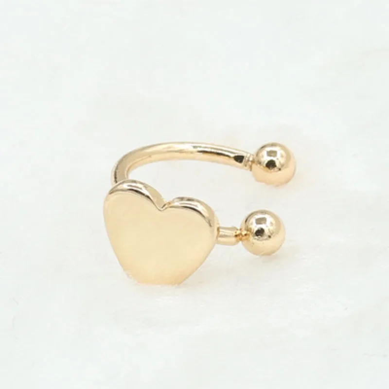 Новые винтажные клипсы на серьги Луна Звезда Сердце Клипсы Серьги для женщин