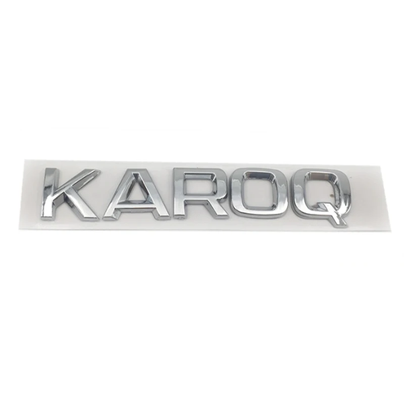 KAROQ Новая наклейка для машины 3D ABS наклейка эмблема хром логотип для Skoda Octavia 2 A7 A5 Kodiaq Superb Fabia Yeti Rapid 1ZD853675 - Название цвета: KAROQ