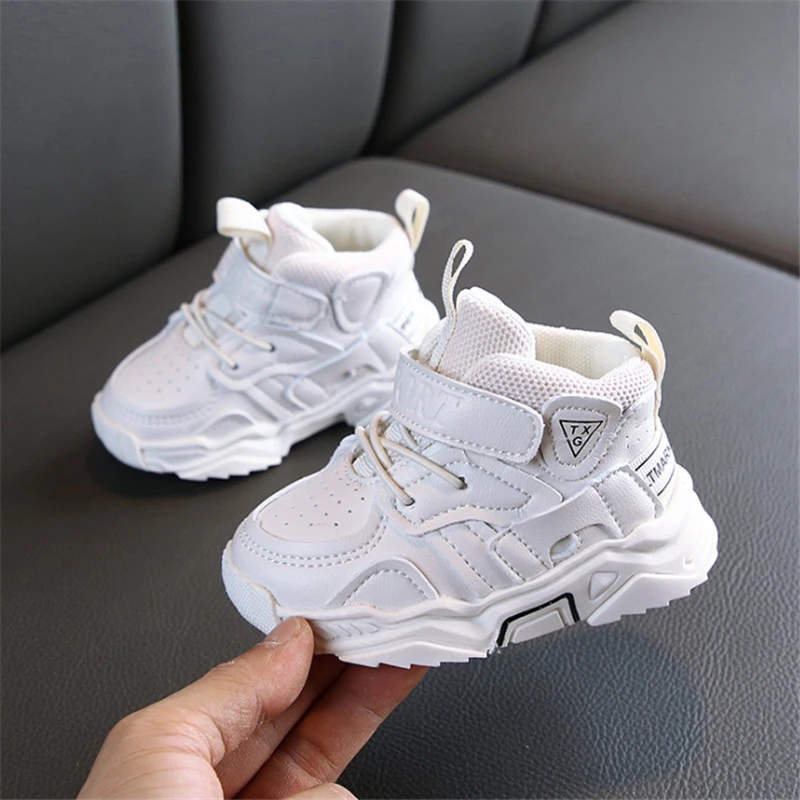 

AOGT 2021 Autumn Baby Girl Boy Toddler Shoes Infant Casual Walkers Shoes Soft Bottom Comfortable Kid Sneakers Black White