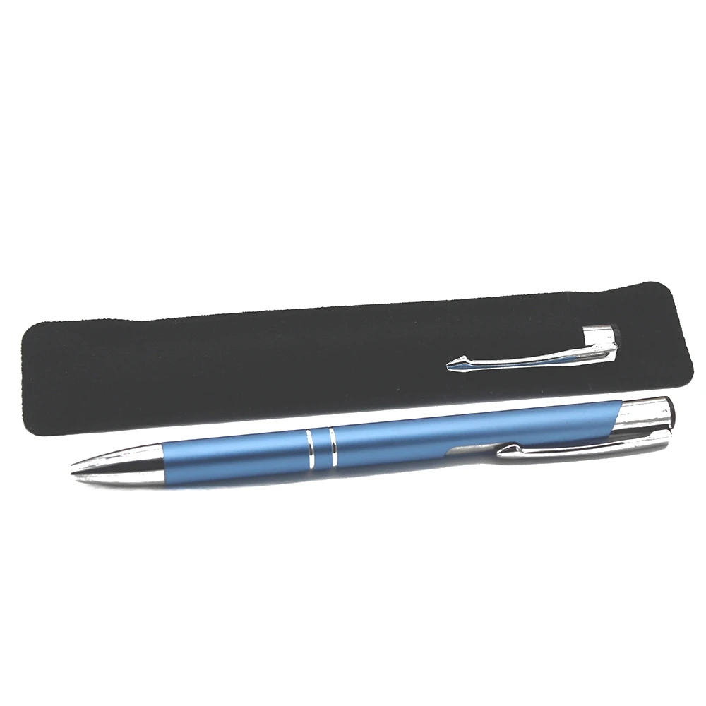 light Blue With Bag 30 штук, металлические шариковые ручки с гравировкой, персонализированные свадебные сувениры, для детского дня рождения, крещения, вечерние, Рождественский подарок на заказ - Цвет: light Blue With Bag