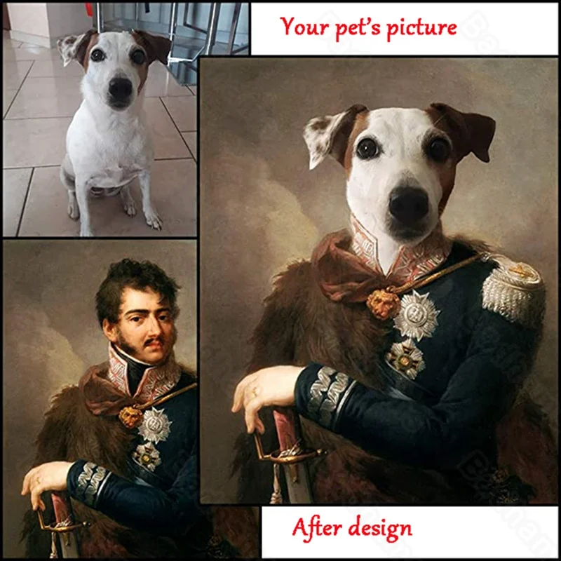 

Custom Tin Painting Modern Minimalist Living Room Decoration Painting Dining Room Mural Funny Animals Design Drawing