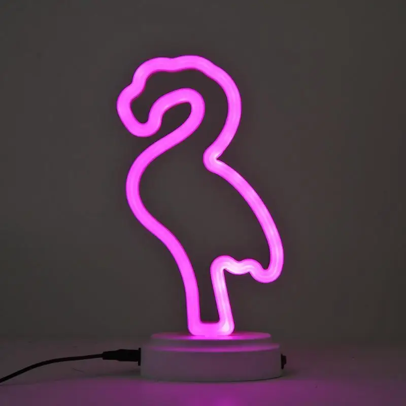 3 батарейки АА Мощный светодиодный ночник в форме розовой птицы полые