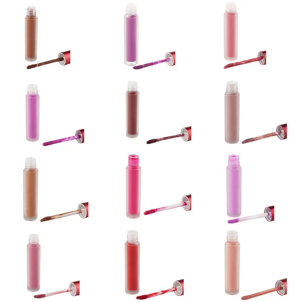 Бархатная жидкая губная помада сексуальный красный оттенок губ 12 видов цветов