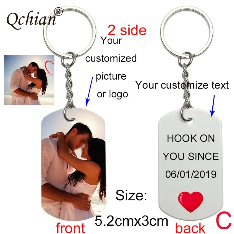 photo Custom Keychain Photo Text Mum Dad Baby Children Parents keyring Gift For Family School team company Anniversary | Украшения и