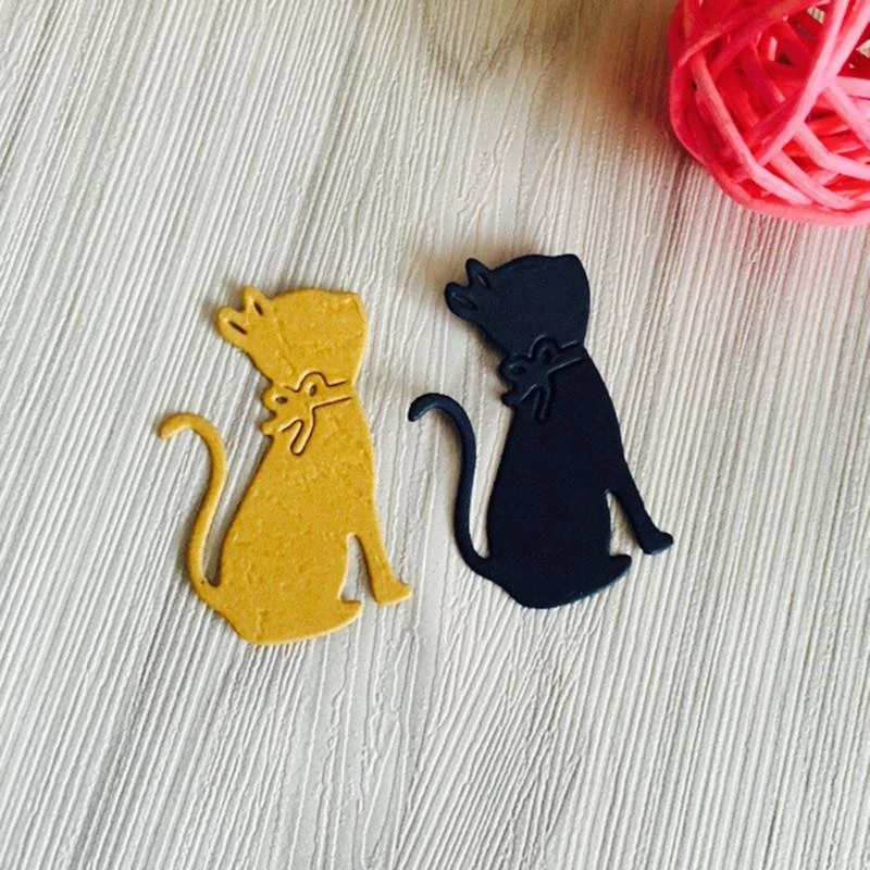 

New Design Cute Cat Metal Cutting Dies Scrapbooking Album DIY Paper Card Craft Embossing Die Cuts Diy Card Making Handcrafts