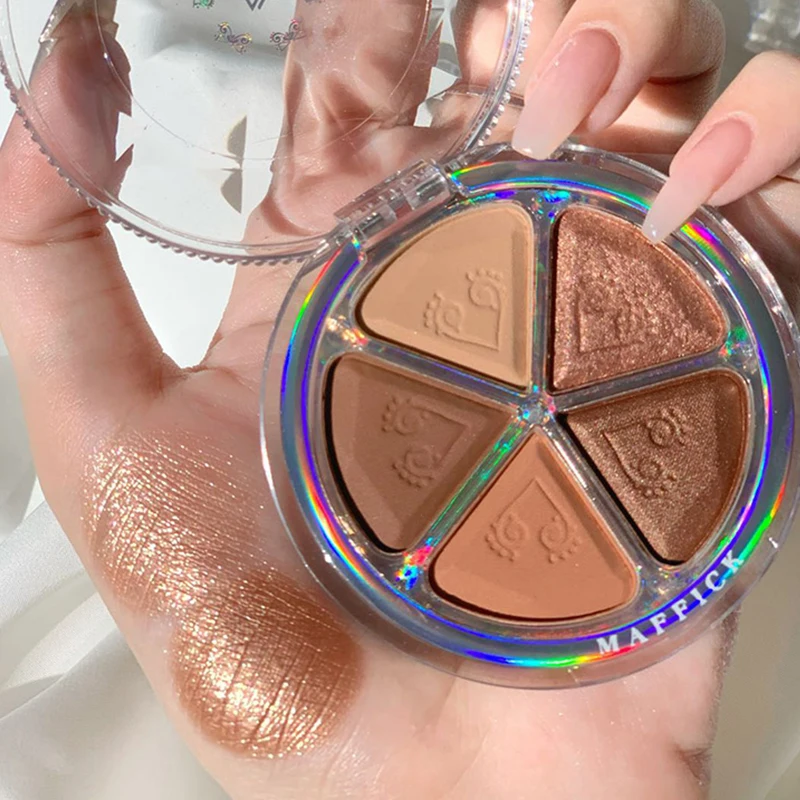 

Petal Eyeshadow Palette Holographic Shiny Matte Glitter Pigment Eye Shadow Metallic Pearl Blush Makeup Palette Maquillaje