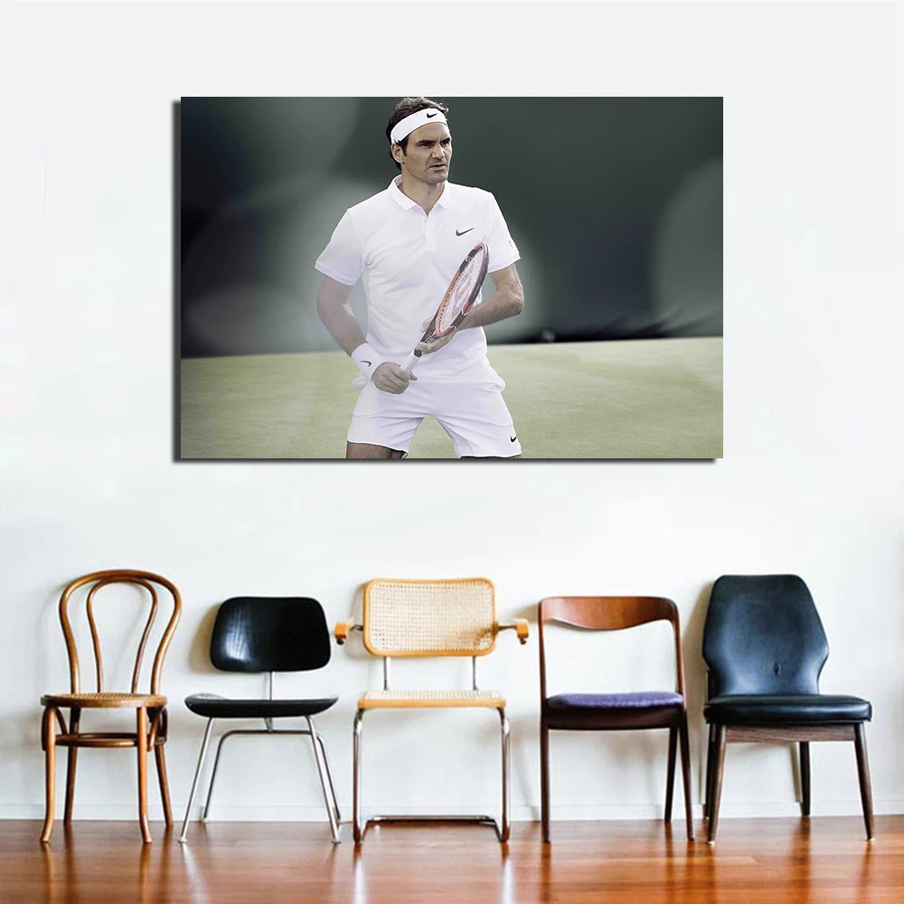 Roger Federer с теннисисткой постер печать на холсте Картины Wall Art для домашнего декора