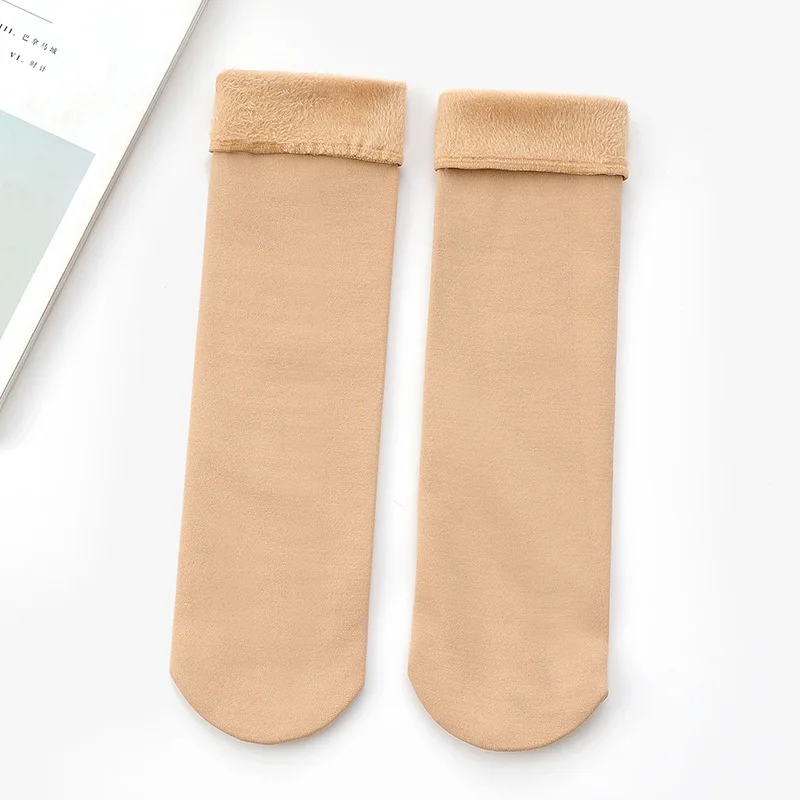 Autumn Winter Nylon velvet thick Snow Socks Leisure Solid color Warmth Short Women A647 | Женская одежда