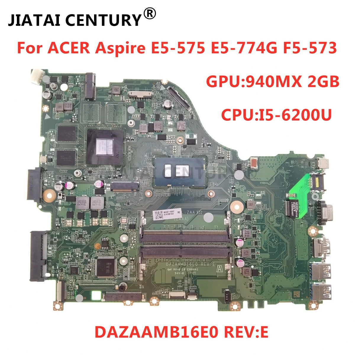 DA0ZRWMB6G0 REV: G E5 574G материнская плата для acer Aspire 574 F5 572 V3 575 575G I7 6500U 100%