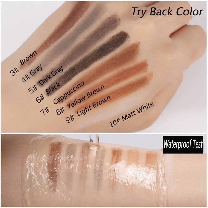 12PCS Eyebrow Pencil Long-Lasting White eyebrows Cosmetic pencil High quality Cheap Natural Waterproof Makeup Beauty | Красота и