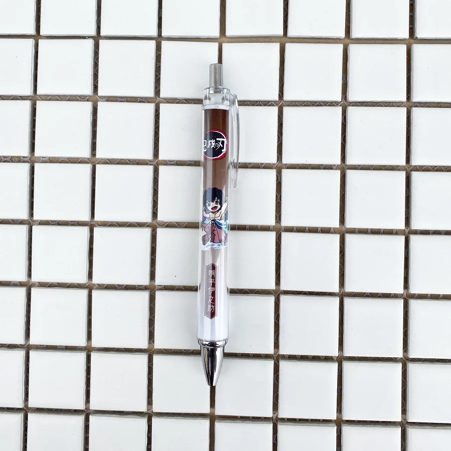 Anime Demon Slayer Kimetsu No Yaiba Ballpens Plastic Cosplay Pens Black Ink Pen For Office School Writing Supplies Stationery