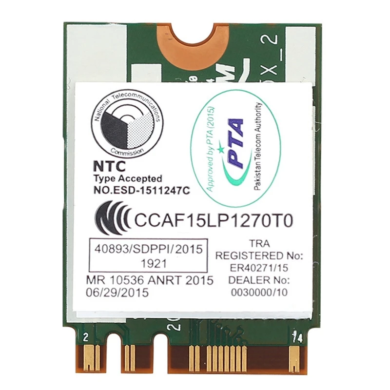 Беспроводная сетевая карта BCM94350ZAE DW1820A 802.11AC 867 Мбит/с Bcm94350 M.2 NGFF WiFi лучше чем Bcm94352Z