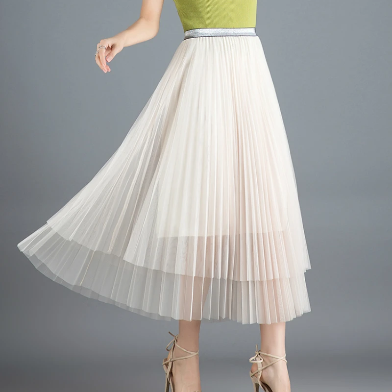 Яркие Многослойные тюлевые гармошки гофрированные длинные юбки сказочные