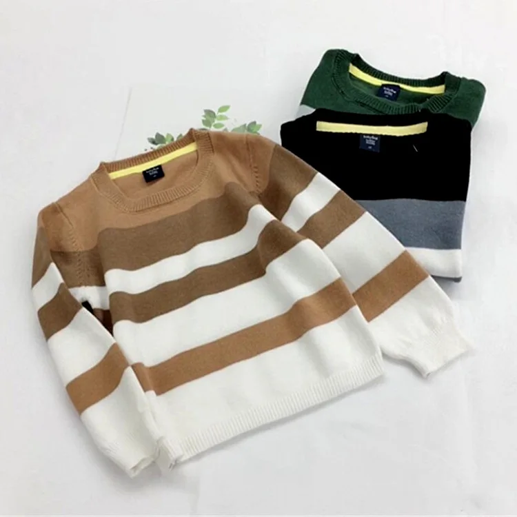 Осенние свитера для маленьких мальчиков милые пуловеры с длинными рукавами