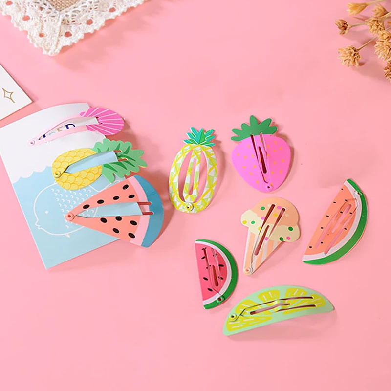 Детские милые заколки для волос с фруктами маленьких девочек модные корейские