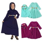 Мусульманское платье для девочек; Мусульманская одежда для молитв; KALENMOS Burqa Khimar Jilbab; Длинное хиджаб абая кафтан; Арабское платье макси для молитв; Платье