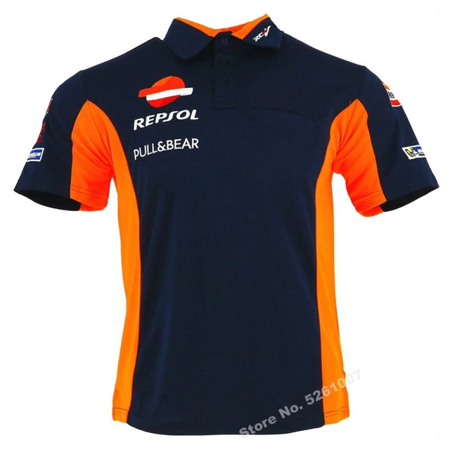 Moto gp 93 гоночная футболка Repsol мотоциклетная рубашка поло мужская с коротким