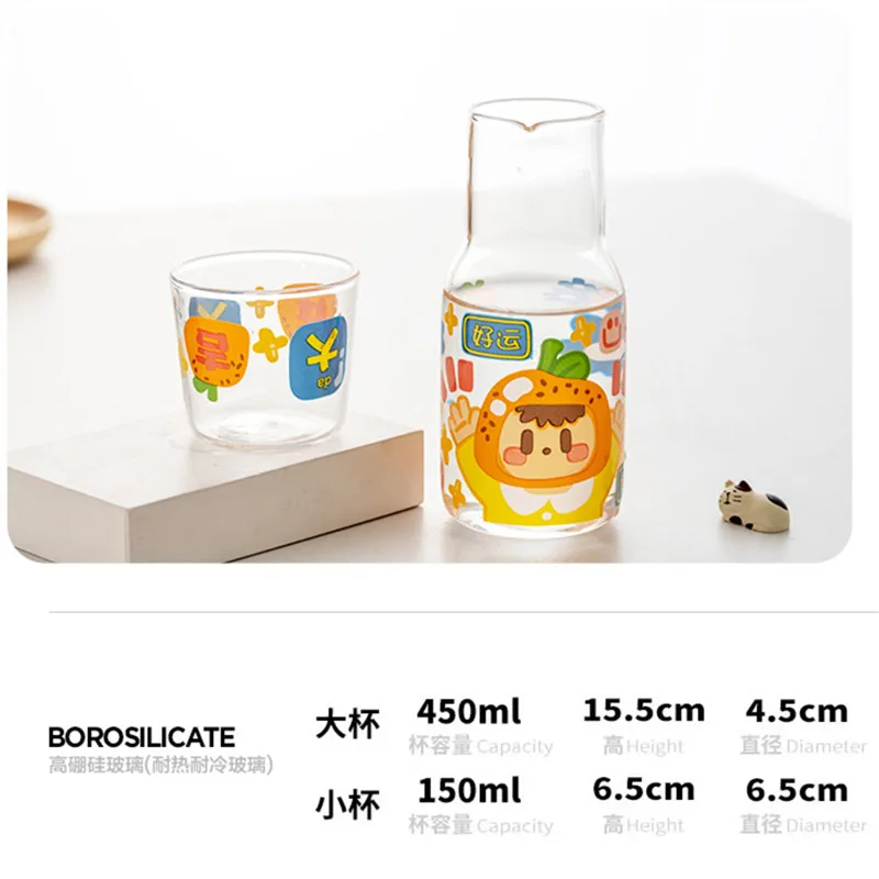 

Great luck glass cup high temperature resistant microwave cup girl heart ins wind glass birthday present