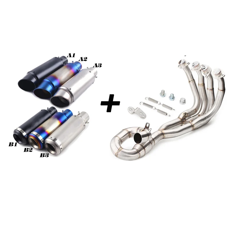 51 мм средняя труба Модифицированная глушителя мотоцикла переднего коллектора