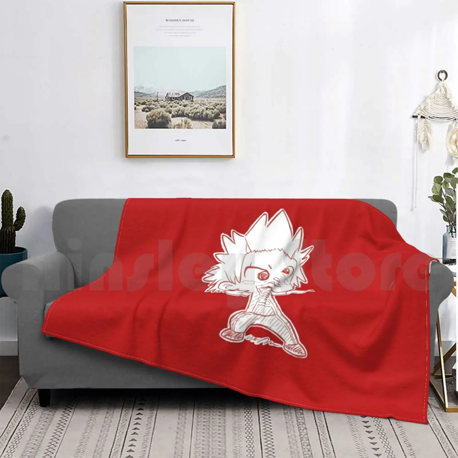 Одеяло Kirishima-Kun V2 для дивана-кровати путешествий Eijirou Kirishima Kun Bha Boku No