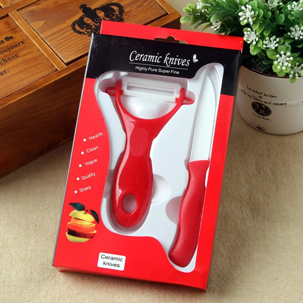 Керамический нож из двух частей циркониевая Овощечистка кухонный для очистки