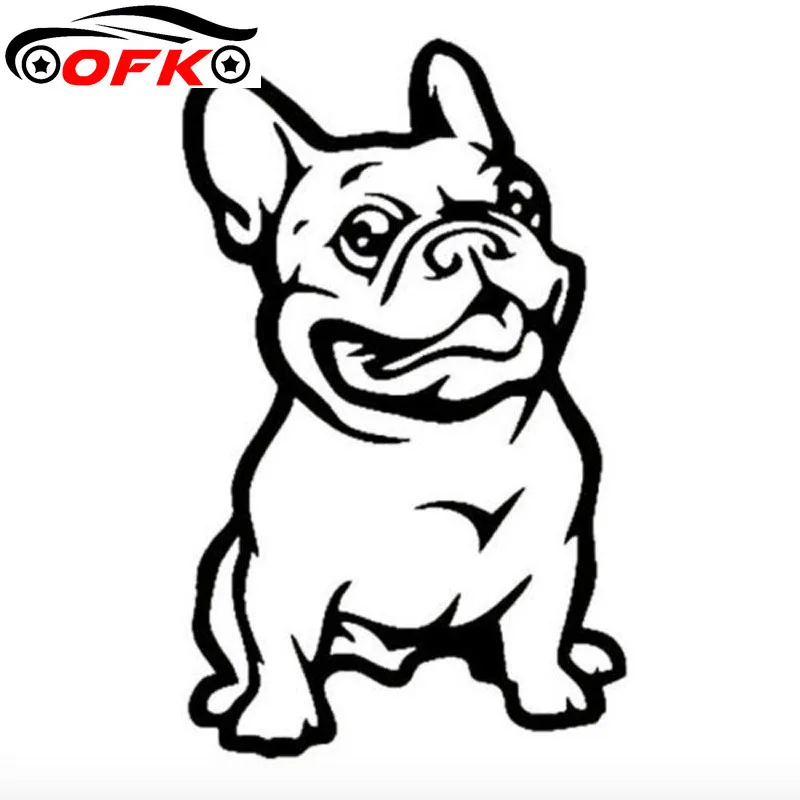 

Funny French Bulldog Car Styling Stickers Lovely Classic Animal Decorative Window Decals 13CM *8CM