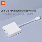 Xiaomi USB-C Многофункциональный установочный USB-C до 4K HD дисплей видео выход USB 3,0 адаптер конвертер для смартфона ноутбук планшет