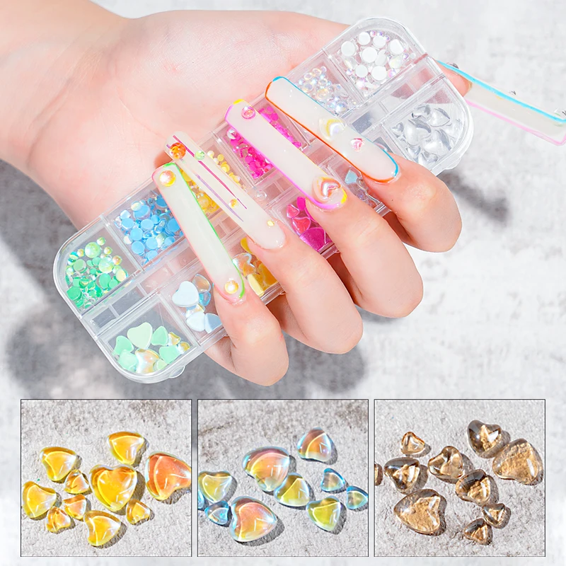 Градиентные градиентные бусины для ногтей Aurora Candy Colors в форме русалки | Красота и