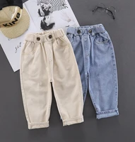 autumn spring baby boys jeans pants kids clothes cotton casual children trousers denim boys clothes 2 6year blue and beige