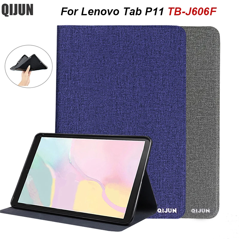 

Case for Lenovo Tab P11 11.0'' 2020 TB-J606F Trifold Stand PU Leather Ultra Slim Smart Cover for Lenovo Tab P11 TB-J606F Case