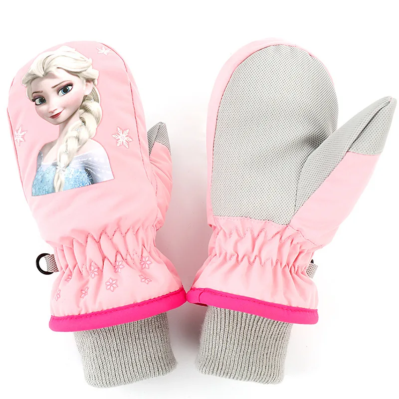 

Disney Children's Gloves Outdoor skiing Waterproof boys and girls Winter plus velvet to keep warm Windproof kids Finger cover