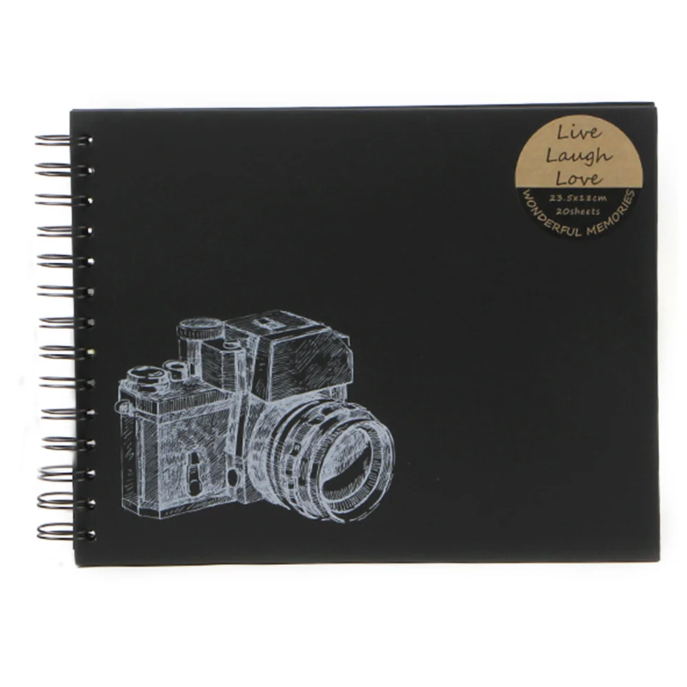 Фотоальбом сделай сам черный картон большой вместимости переносной с семейной