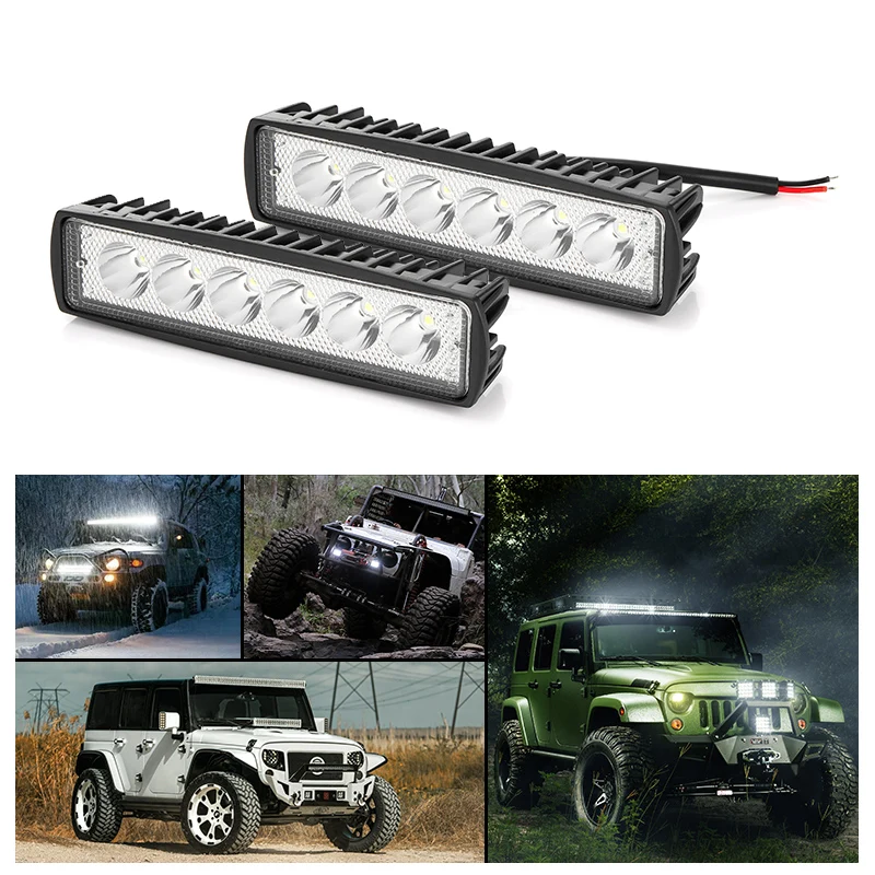 2 шт. 18 Вт Светодиодный точечный светильник светодиодный свет бар дальнего