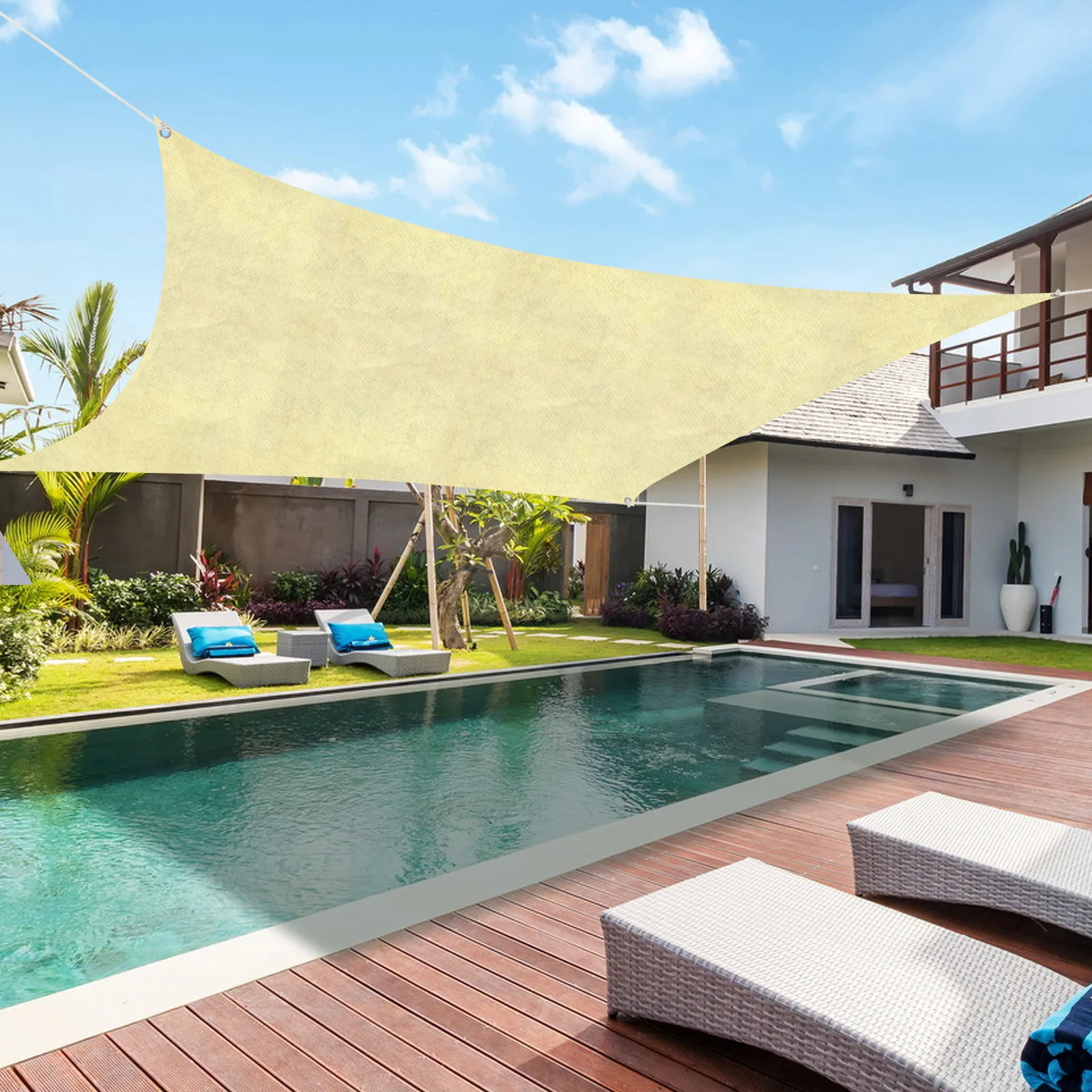 

Sun Shade Sail UV Protection Canopy UV Block Pool Courtyard Shade Net 3x4m