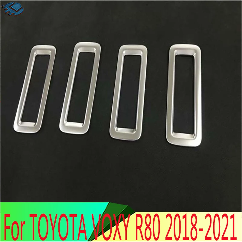 

For TOYOTA VOXY R80 2018-2021 ABS Chrome Matte Plated Rear Roof Air Confitioner AC Vent Frame Cover Trim