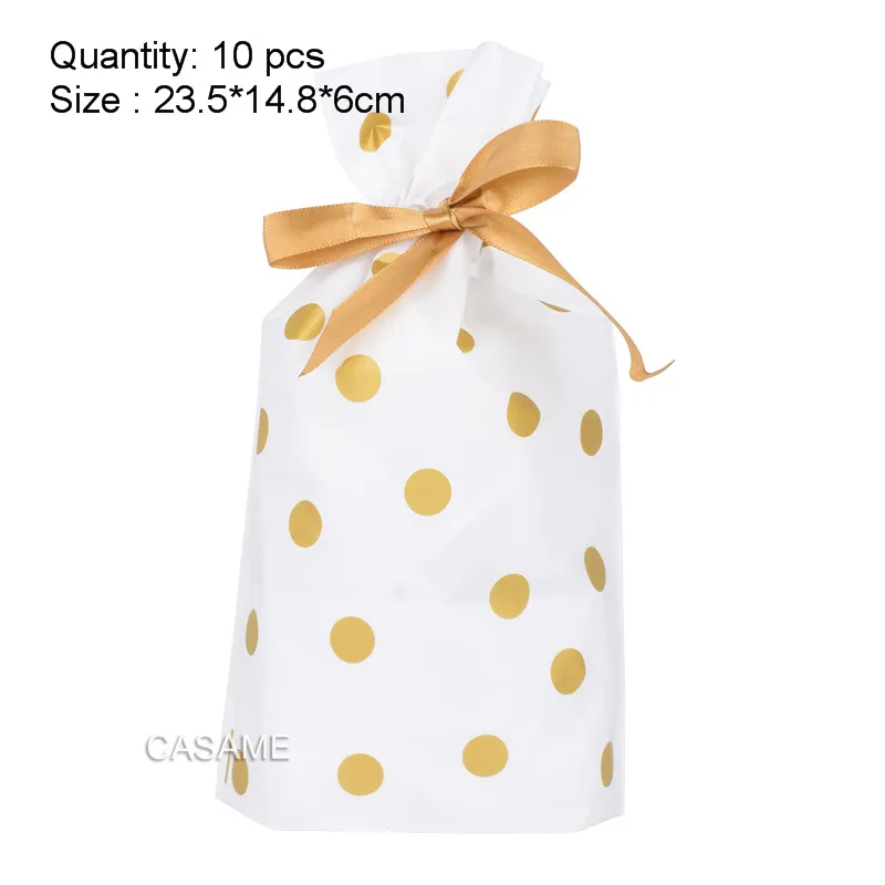 10 шт./лот милая розовая Милая Белая пластиковая сумка на шнурке конфетная для дня