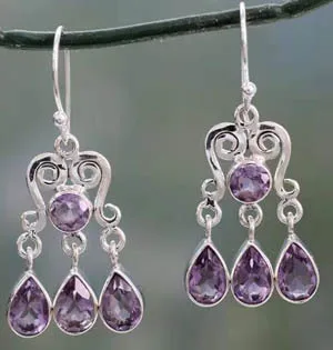 

Желаем европейским и американским пересекающим границам женские серьги с аметистом электронной коммерции AliExpress ebay.