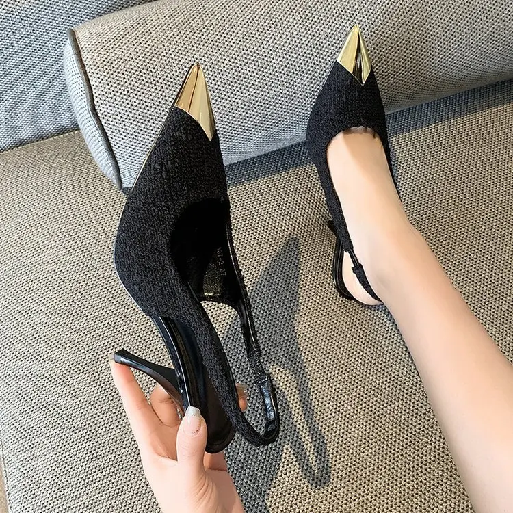 

Open Shoes Heel High Heeled Sandals Woman 2022 Shallow Mouth Comfort High-heeled Stiletto Multicolored Girls Fashion Clear Point