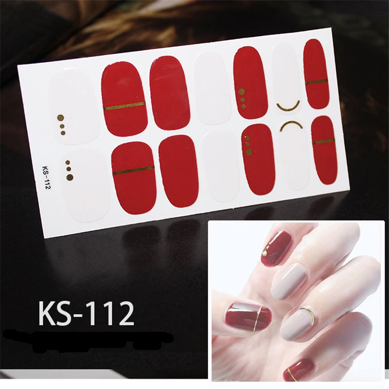 14 наконечников/набор полное покрытие наклейки для ногтей s обертывания сделай