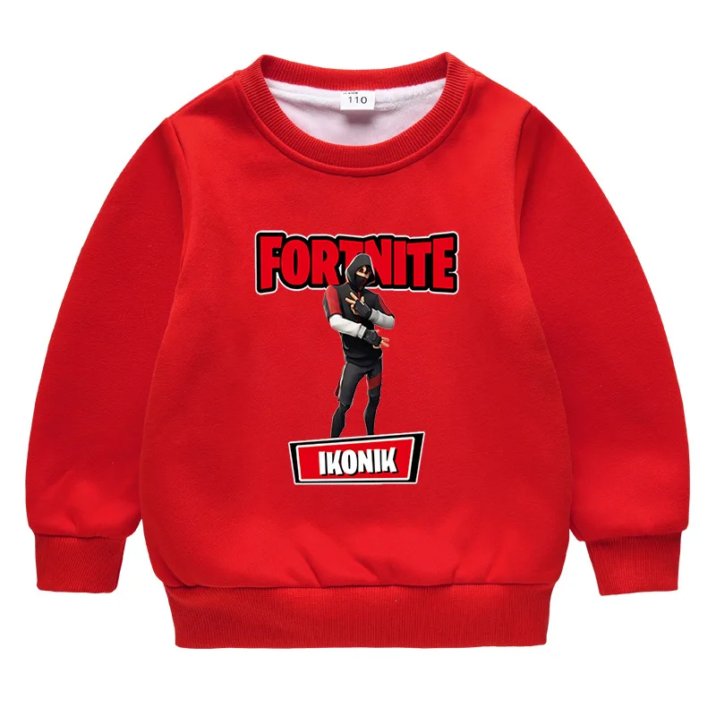 Детские толстовки Fortnites для мальчиков и девочек футболки с длинными рукавами из