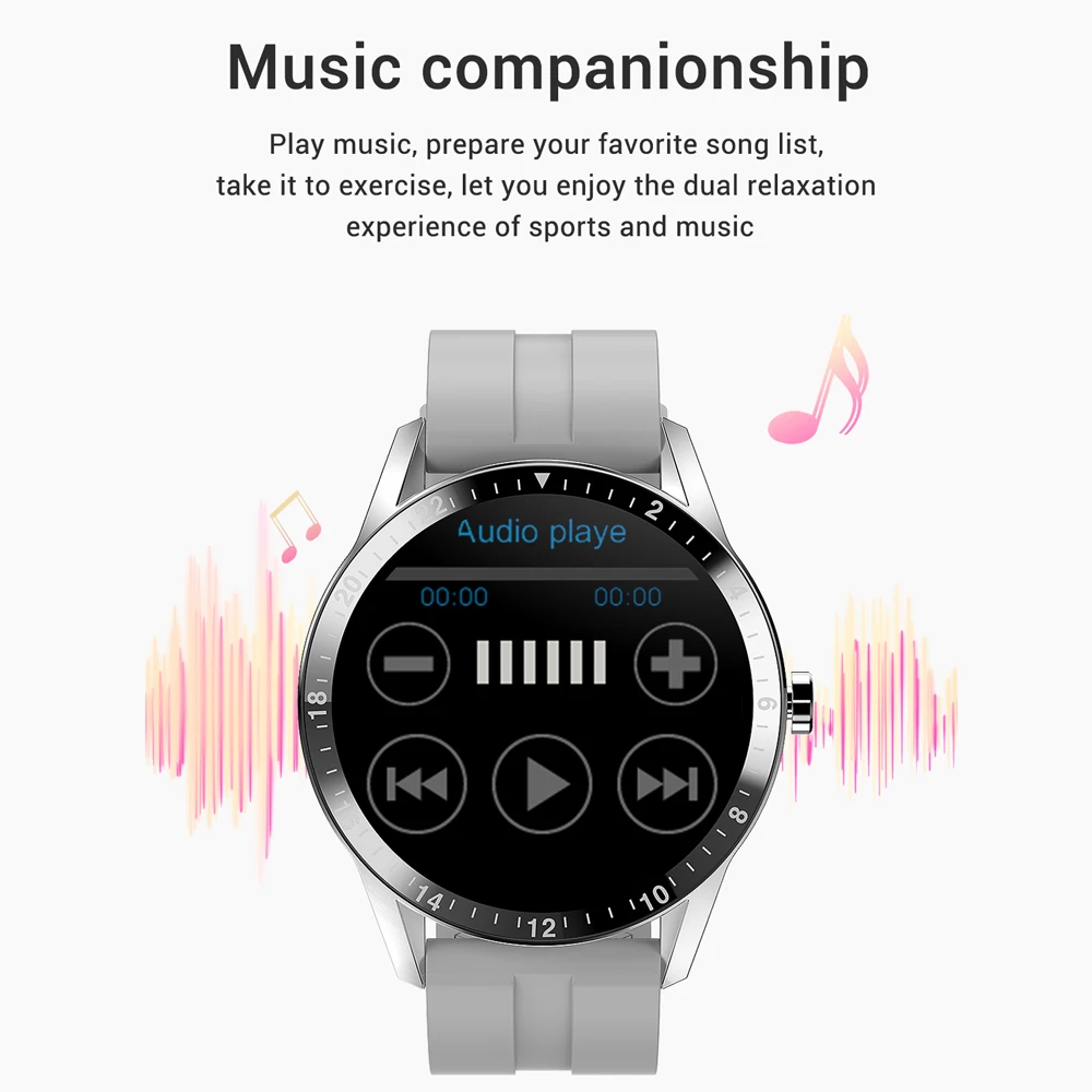 

New Bluetooth Call Smart Watch Men 1.3 Inch Full Touch Smartwatch Heart Rate Monitor Business For IOS Android Phone