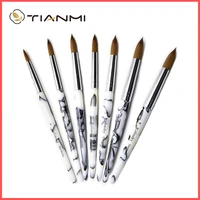 tianmi gradient color kolinsky acrylic nail brushes nail art tool nail polish brush set painting pen for nail beginner